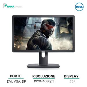 Monitor Dell U2212HM, LED IPS 22", 16:9 VGA DVI DP, 1920x1080 Full HD, Ricondizionato Grado A