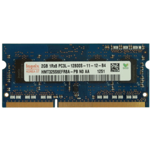 Memoria Ram so-ddr3 2GB PC3L, HMT325S6EFR8A-PB, Hynix, 12800 DDR3-1600MHz,1.35V Low Voltage Single Rank Memory, Ricondizionato Grado A