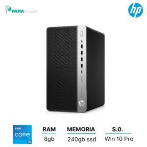 Pc Tower Hp 800 G4, Core i5-8500, Ram 8gb, Disco 240gb Ssd, Dvd, Win 11 Pro, Ricondizionato Grado A