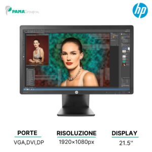 Monitor 21,5", HP Z22i, Ips, 1920×1080, VGA, DVI, DP, USB, Ricondizionato Grado A