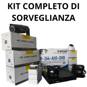 Sistema DVR 8 Canali | 3 Telecamere da Esterno + 3 da Interno | Cavi e Alimentatore Inclusi – Soluzione Completa per la Sicurezza