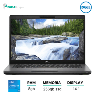 Dell 5400 notebook, Core i5-8365U 1.60 ghz, ram 8GB, 256GB ssd, webcam, display LED 14", win 11 pro, Ricondizionato Grado A