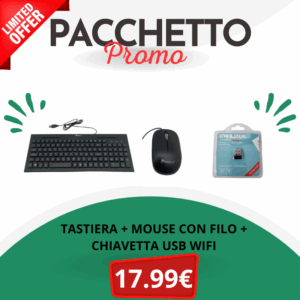 Pacchetto Promo!! - Mouse+tastiera con filo e Chiavetta usb wifi
