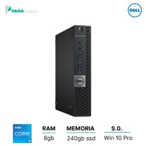 Pc Dell 7040 Micro, mini pc, Core i5-6500T 2.50 ghz, ram 8gb, 240gb ssd, Win 10 pro, Ricondizionato Grado A