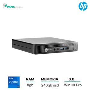 Pc Hp 800 G2 DM mini, Core i7 6700T 2,80 Ghz, ram 8GB, 240gb ssd, Win 10 pro, Ricondizionato grado A