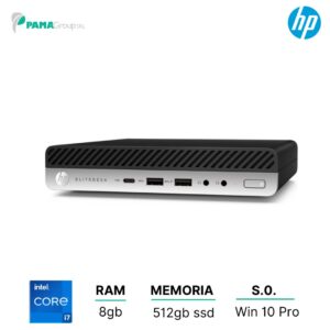 Pc Hp 800 G3 DM mini, Core i7 6700T 2,80 ghz, ram 8gb, 256gb ssd, Win 11 pro, Ricondizionato Grado A