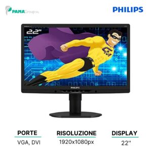 Monitor Philips 21,5", 221B3LPCB/02, black 1920 x 1080, 16:9 FHD 1080p, Ricondizionato Grado A