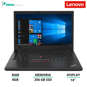 Notebook Lenovo T480, Core i5-7300U, 8gb ram, Ssd 256gb, Web, Led 14", Windows 11 pro, Ricondizionato Grado A-