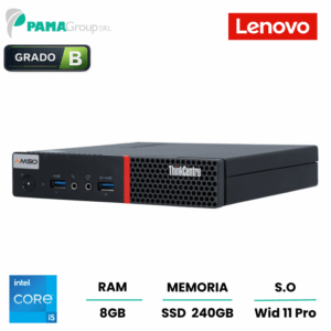 Pc Lenovo Tiny M700, mini pc, Core i5 6500T 2.50 ghz, ram 8gb, 240gb ssd, Win 11 pro, Ricondizionato Grado B