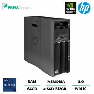 Workstation Hp Z640, 2x E5 2620 V3, ram 64gb, 2x ssd 512gb, Nvidia Quadro P4000 8gb ddr5, Ricondizionato, Grado A