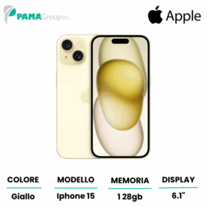 Apple iPhone 15 128gb Giallo, Ricondizionato Grado A