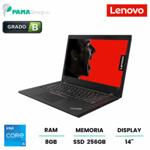 Notebook Lenovo L480, Core i5-8250U, 8gb ram, Ssd 256gb, Web, Led 14", Windows 11 pro, Ricondizionato Grado B