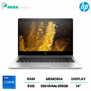 Notebook Hp 840 G6, Core i7-8665U 1.90 ghz, ram 8GB, 256GB ssd, webcam, display Led 14", win 11 pro, Ricondizionato Grado A