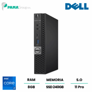 Dell micro 7050, mini pc, Core i7 7700T 2.90 ghz, ram 8gb, 240gb ssd, Hdmi, Win 11 pro, Ricondizionato Grado A