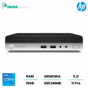 Pc Hp 400 G5 Tiny, Core i5 9500t, 2,20 Ghz, Ram 16gb,240 Ssd, Win 11 pro, Ricondizionato grado A