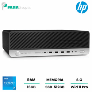 Hp 800 G5 sff, Core i5 9500 3,00 Ghz, ram 16GB, 512gb ssd Nvme, Win 11  pro, Ricondizionato grado A