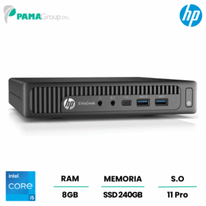 Pc Hp 800 G2 DM mini, Core i5 6400T 2,20 Ghz, ram 8GB, 240gb ssd, Win 11 pro, Ricondizionato grado A