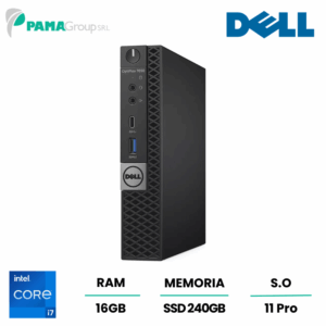 Dell micro 7050, mini pc, Core i7 6700T 2.80 ghz, ram 16gb, 240gb ssd, Hdmi, Win 11 pro, Ricondizionato Grado A