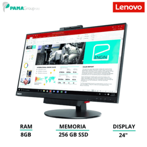 All In One Lenovo ThinkCentre TIO24 Gen3 24" Full HD M720Q, Intel Core I5 8400T, 8Gb Ram, 256gb Ssd, 11GCPAT1EU, Ricondizionato Grado A