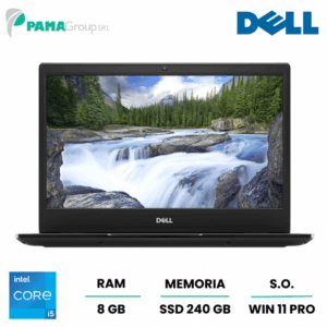 Dell 3400 notebook, Core i5-8365U 1.60 ghz, ram 8gb, 240gb ssd, webcam, display Led 14", webcam, Ricondizionato Grado A