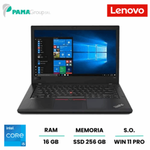 Notebook Lenovo T480, Core i5-8350U, 16gb ram, Ssd 256gb, Web, Led 14", Windows 11 pro, Ricondizionato Grado A