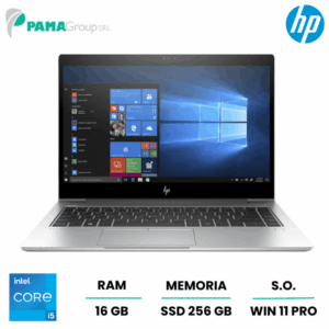 Notebook Hp 840 G5, Core i5-8250U 1.60 ghz, ram 16GB, 256GB ssd, webcam, display Led 14", win 11 pro, Ricondizionato Grado A
